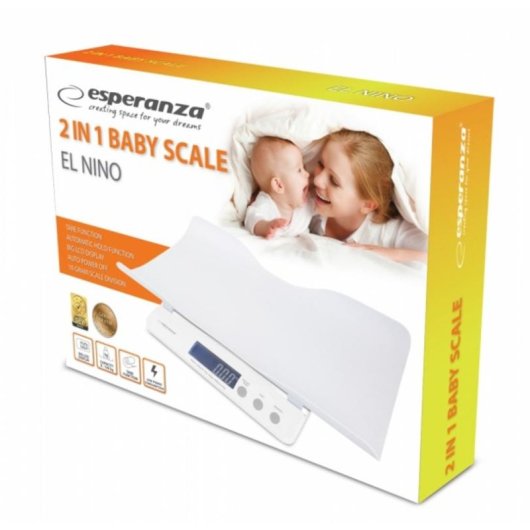 Bascule pour bébé Esperanza EL NINO EBS017 100 kg LCD blanche ergonomique