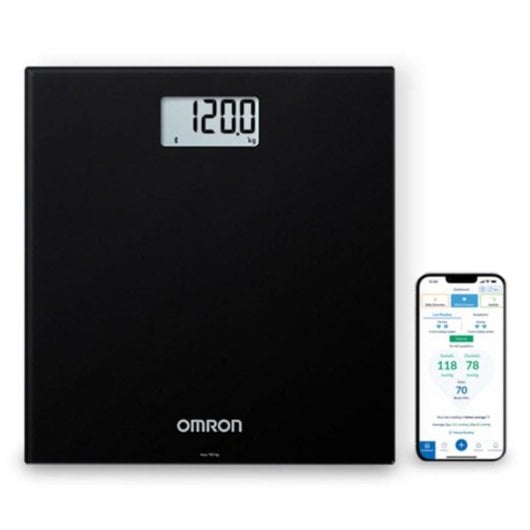 Bascule de salle de bain OMRON HN300T2 Bluetooth IMC 150 kg noire