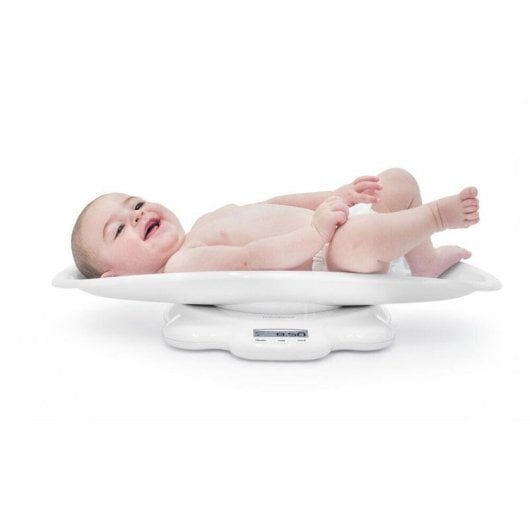 Báscula para bebé Miniland Scaly Up Precisión 50 kg LCD Blanca Memoria Tara Apagado Automático
