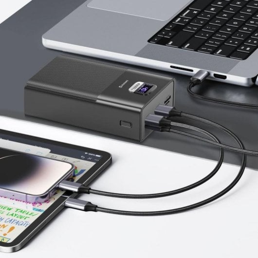 Powerbank Swissten 22013941 40000 mAh LiPo Noir Charge rapide USB-C