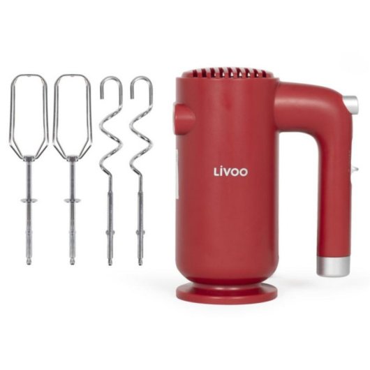 Batidora de mano LIVOO DOP243R 250 W 5 velocidades roja ABS