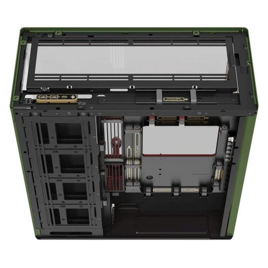 Boîtier HAVN HS420 DOOM The Dark Ages Edition fenêtre verre trempé vert