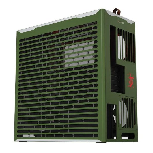 Boîtier HAVN HS420 DOOM The Dark Ages Edition fenêtre verre trempé vert