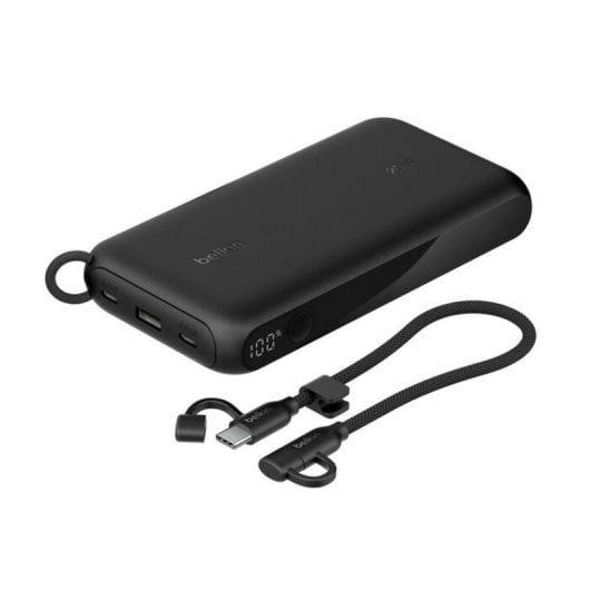 Batería externa Belkin BPB028HQBK 20000 mAh 3 salidas USB carga rápida negra