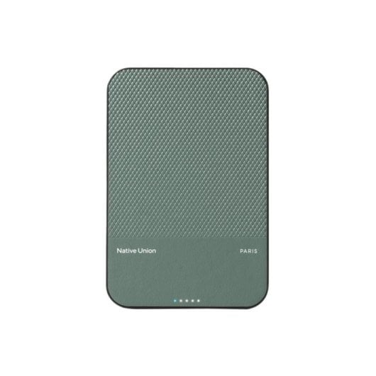 Batterie externe Native Union PB-5KMS-GRN 5000 mAh Magnétique MagSafe Sans fil Vert