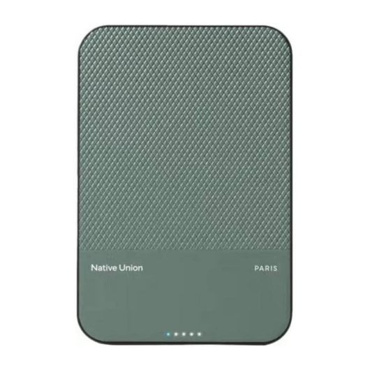 Batterie externe Native Union PB-5KMS-GRN 5000 mAh Magnétique MagSafe Sans fil Vert