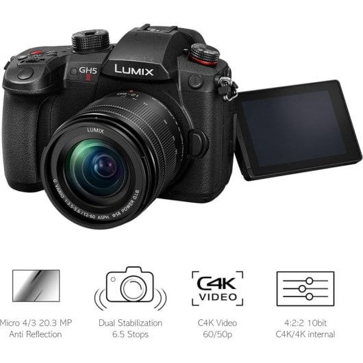 Kamera Mirrorless Panasonic Lumix GH5M2 20,3MP 5184x3888 12-60mm WiFi Bluetooth