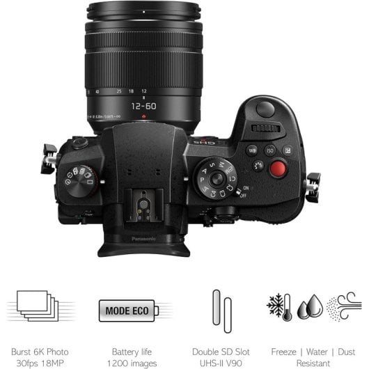 Kamera Mirrorless Panasonic Lumix GH5M2 20,3MP 5184x3888 12-60mm WiFi Bluetooth