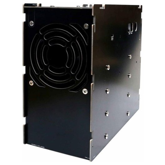 Case Hardkernel G230913102484 per Odroid H4 nero plastica 4x 3,5" slot