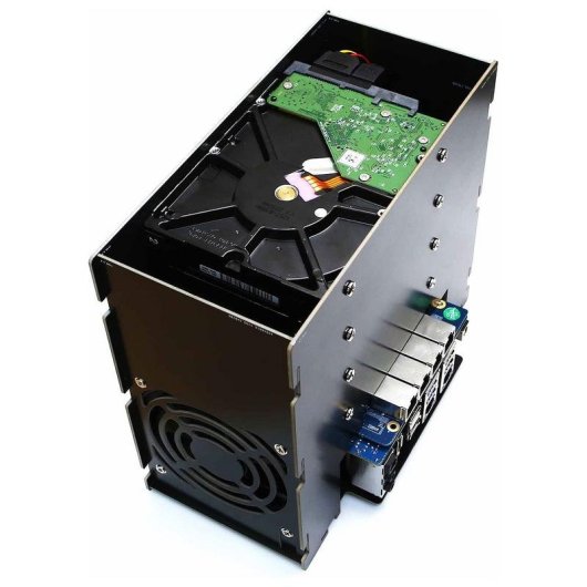 Case Hardkernel G230913102484 per Odroid H4 nero plastica 4x 3,5" slot