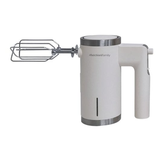 Handmixer Melchioni Family 118420040 kabellos 5 Stufen 150 W weiß/edelstahl
