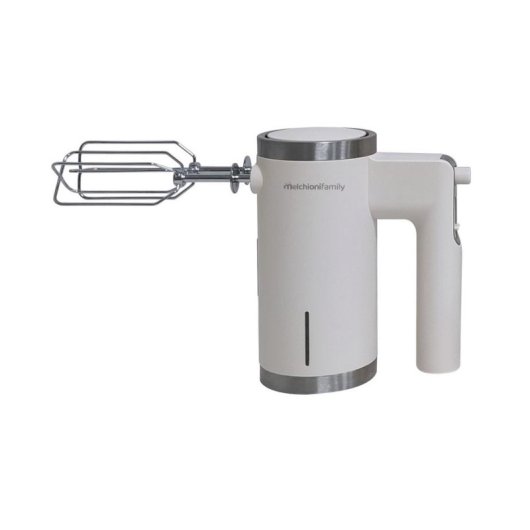 Handmixer Melchioni Family 118420040 kabellos 5 Stufen 150 W weiß/edelstahl