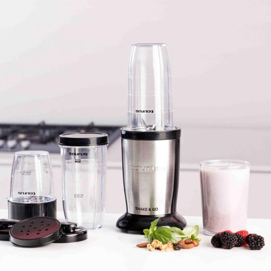 Licuadora Taurus Shake & Go 800W Inox 2 Copos 1 Picador Pulse Ice