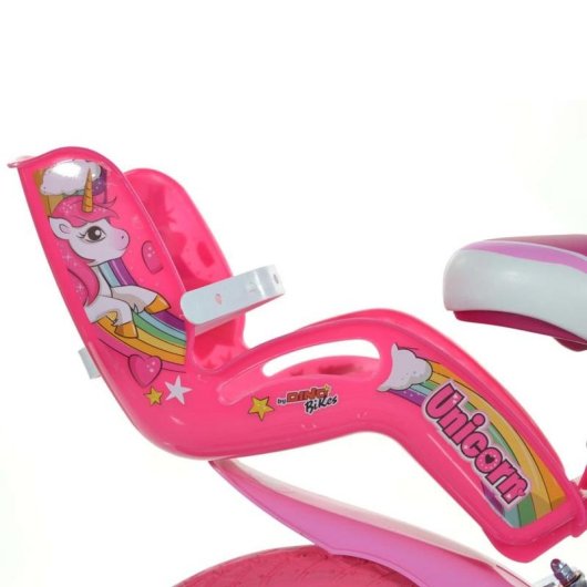 Bicicletta per bambina DINO BIKES 144R-UN 14" acciaio rosa bianco ruote supporto