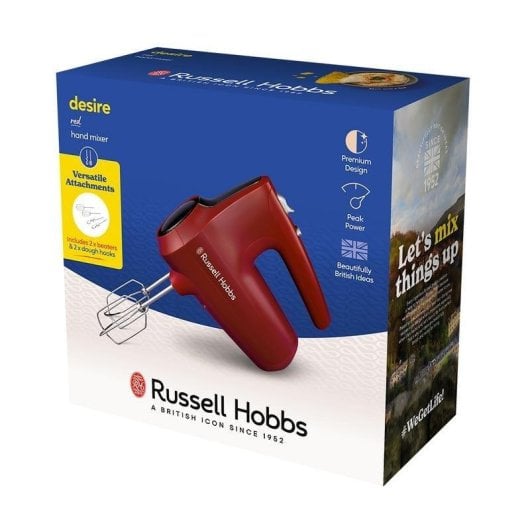Batedeira de mão Russell Hobbs 27150-56 185W 5 velocidades cinzento e vermelho