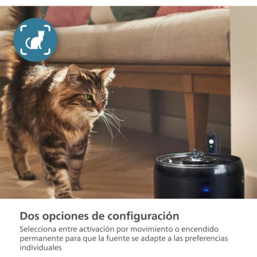 Bebedero automatique PHILIPS PAW3210/02 filtre carbone 2,2 L détecteur mouvement