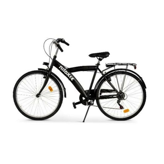 Bicicletta urbana NILOX Bici Muscolare 26" 6 velocità acciaio nero con luci integrate