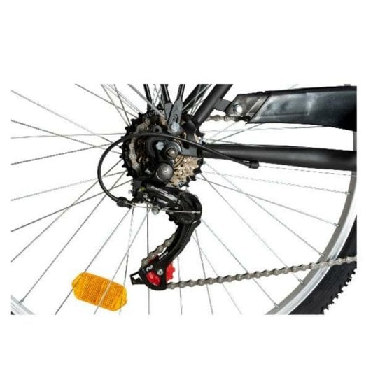 Bicicletta urbana NILOX Bici Muscolare 26" 6 velocità acciaio nero con luci integrate