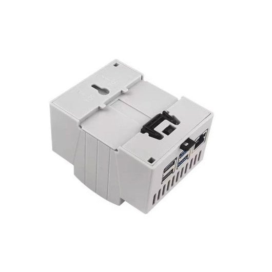 Boîtier pour Raspberry Pi 5 Générique LT-RPI5C08 montage rail DIN ABS blanc