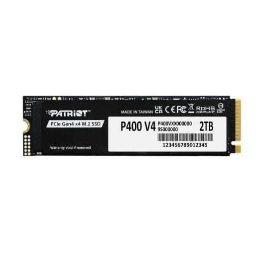 Disco Duro Patriot P400 V4 2 TB SSD M.2 NVMe PCIe 4.0 hasta 5200 MB/s