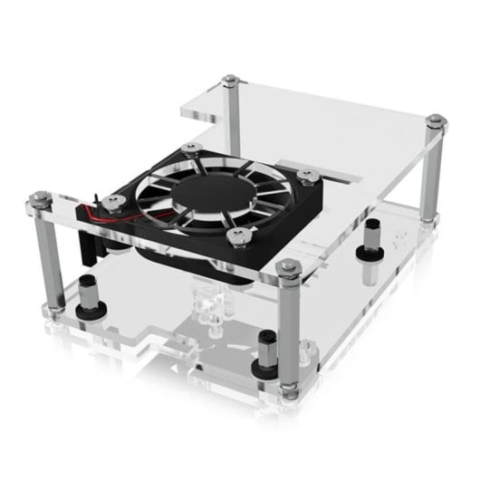 Boîtier ICY BOX IB-RP106 pour Raspberry Pi acrylique noir transparent