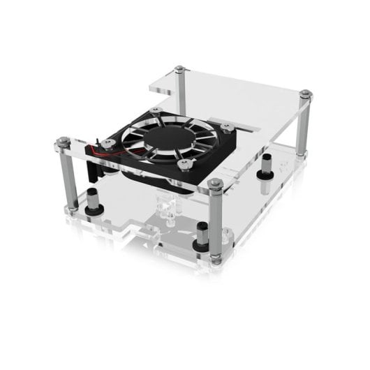 Boîtier ICY BOX IB-RP106 pour Raspberry Pi acrylique noir transparent