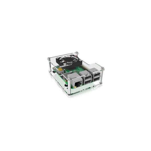 Boîtier ICY BOX IB-RP106 pour Raspberry Pi acrylique noir transparent