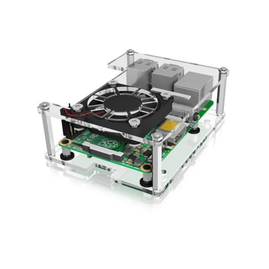 Boîtier ICY BOX IB-RP106 pour Raspberry Pi acrylique noir transparent