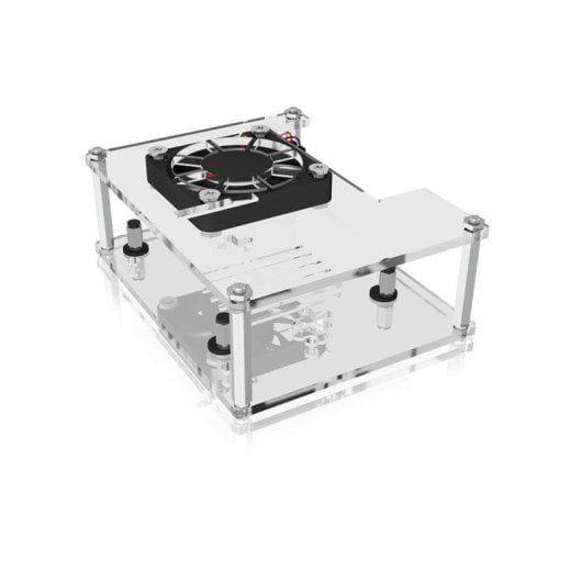 Boîtier ICY BOX IB-RP106 pour Raspberry Pi acrylique noir transparent