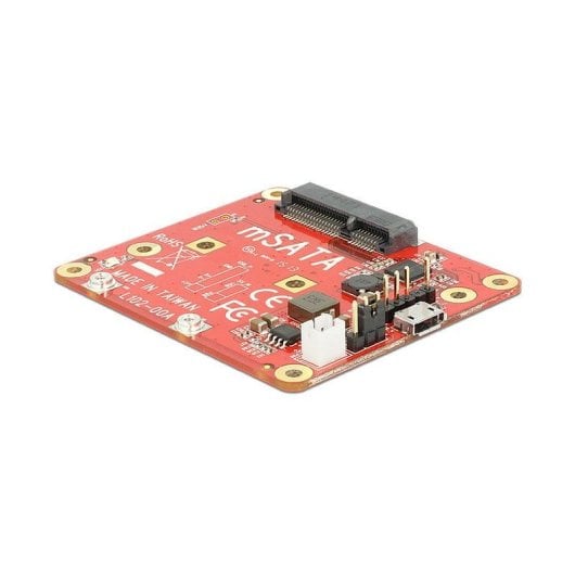 Adapter DeLock 62648 MicroUSB mSATA 6 Gbit/s für Raspberry Pi Schwarz Rot