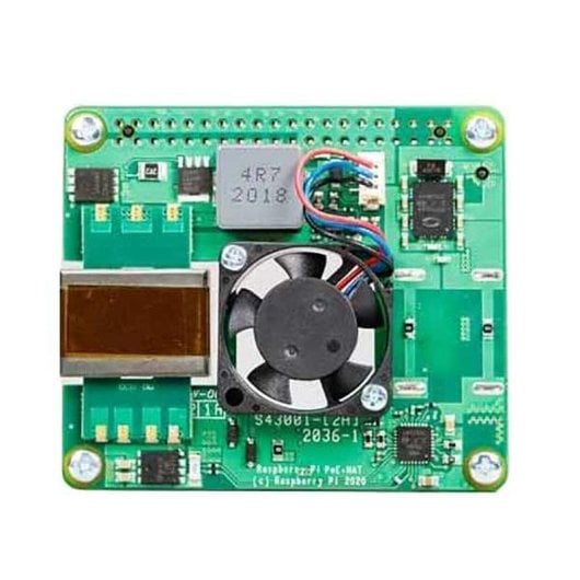 HAT d’extension Raspberry SC0468 PoE+ compatible Raspberry Pi 4 et 3B+