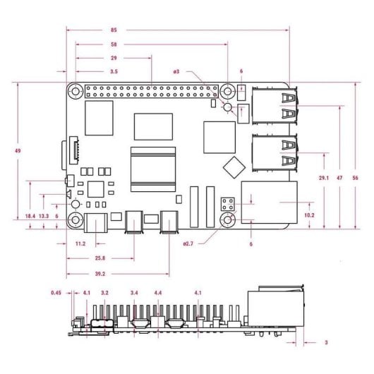 Motherboard Raspberry Pi 5 PI5-2GB ARM Cortex-A76 DDR4 Kompakt WiFi 5 Bluetooth