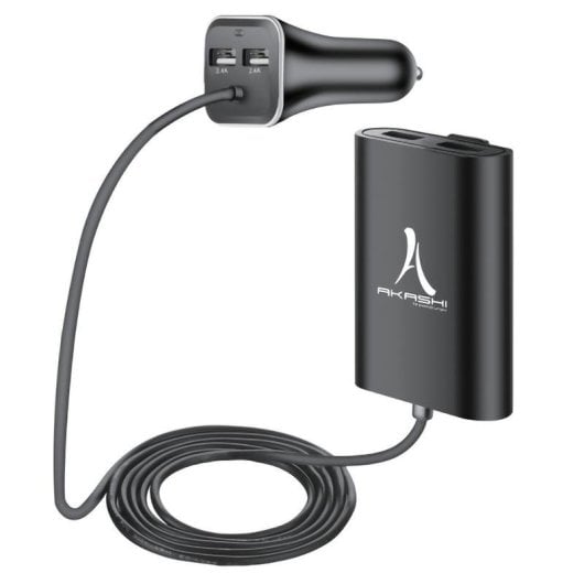 Kfz-Ladegerät Akashi ALTCARCH4USB 4 USB-Anschlüsse Schnellladung Schwarz