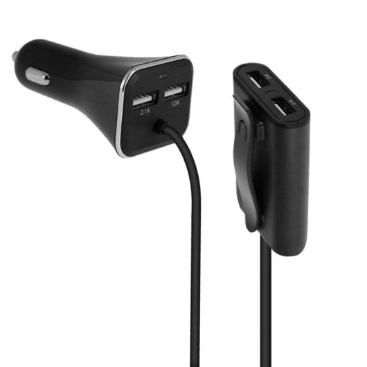 Kfz-Ladegerät Akashi ALTCARCH4USB 4 USB-Anschlüsse Schnellladung Schwarz