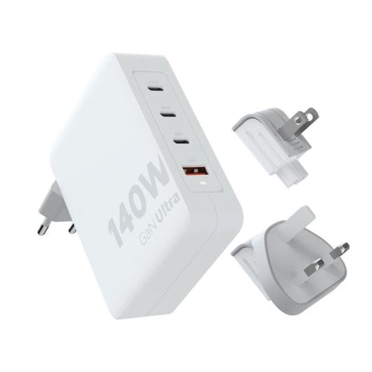 Ladegerät XTORM XVC2140 GaN Ultra 140W 4 Ports Weiß USB-C PD Kabel Reiseadapter