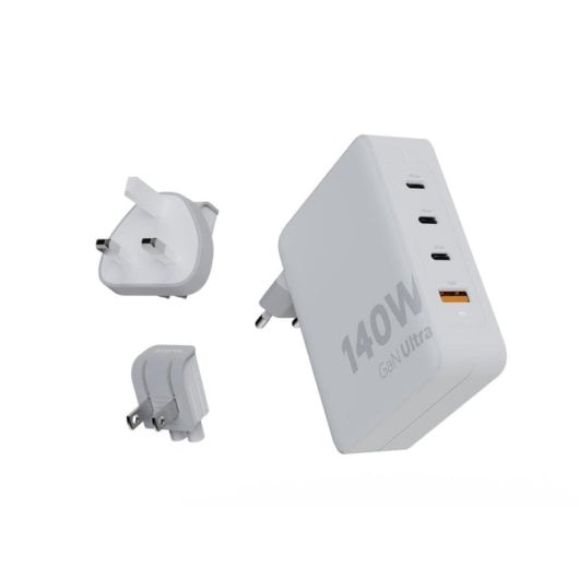 Ladegerät XTORM XVC2140 GaN Ultra 140W 4 Ports Weiß USB-C PD Kabel Reiseadapter