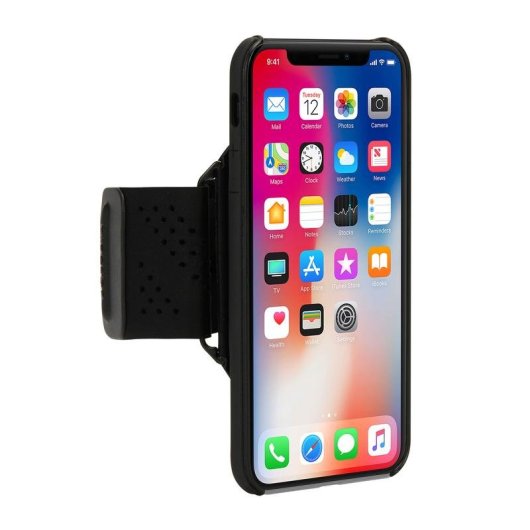 Funda per cellulare Incase Pro Sports Armband TPU Nero ultra leggero per iPhone X e XS