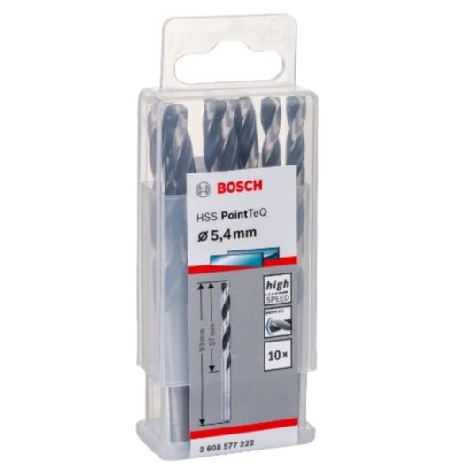 Bohrer Bosch 2 608 577 222 HSS PointTeQ 5,4 mm zylindrischer Schaft 10 Stück