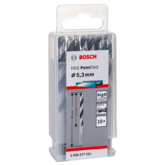 Broca Bosch 2 608 577 221 HSS PointTeQ 5.3mm 10 Unidades para Metais