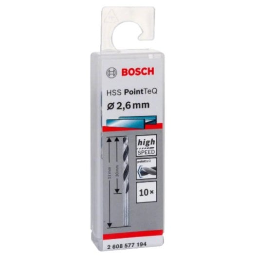Bohrer BOSCH 2 608 577 194 HSS PointTeQ 2.6 mm Satz 10 Stück Metall