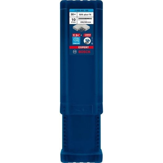 Bohrer BOSCH Expert SDS plus-7X 10 mm 265 mm 4-Schneiden 30 Stück