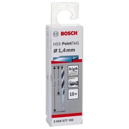 Broca Bosch 2 608 577 182 HSS PointTeQ 1,4 mm acier fonte boîte 10 pièces
