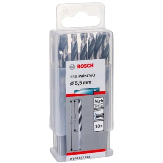 Bohrer BOSCH 2 608 577 223 HSS PointTeQ 5,5 mm Set 10 Stück Silber