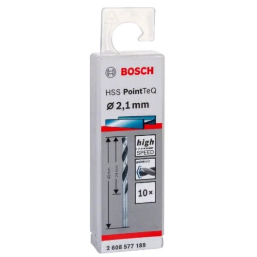 Bohrer BOSCH 2 608 577 189 HSS PointTeQ 2,1 mm 10er Set Silber