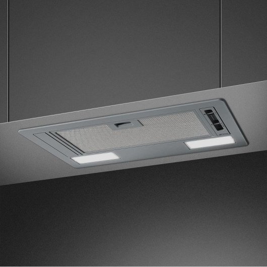 Campana extractora SMEG KSG52E Dunstabzug Abluft/Umluft 53cm LED Silber