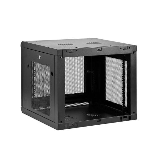 Armário Rack Startech RK920WALM 9U de Parede 4 Postes Porta Ventilada Preto