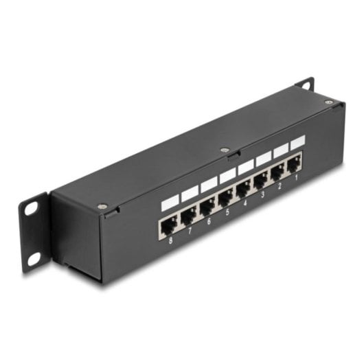 Panel de parcheo DeLock 43304 16 puertos RJ45 Cat6 rack 1U negro