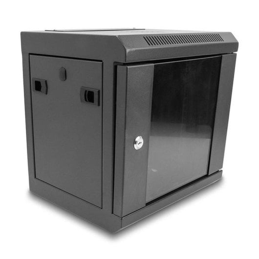 Armoire rack DeLock 43417 6U 10" métal noir, porte vitrée, montage mural ou au sol