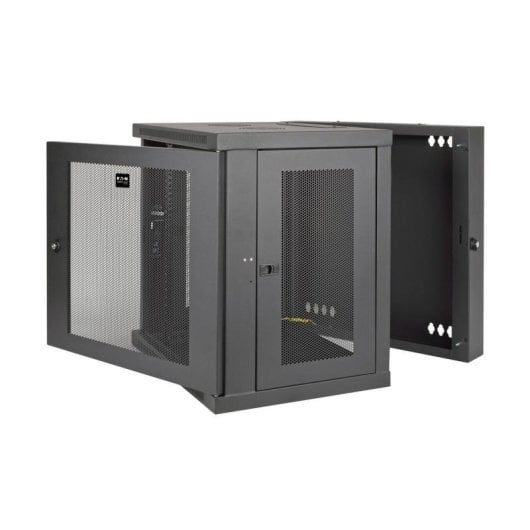 Armoire de distribution Eaton SRW12USDP 12U noir à fixation murale abattant sécurisé