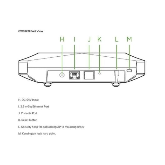 Point d'accès Cisco CW9172I-CFG Wi-Fi 7 tri-bande 2,5GbE PoE intérieur